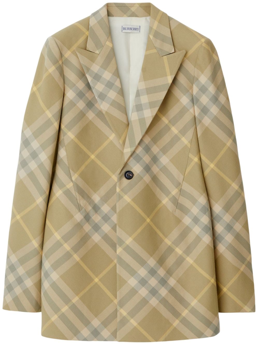 BURBERRY Tailored Plaid Wool Blazer Jacket for Women | SS24 Collection