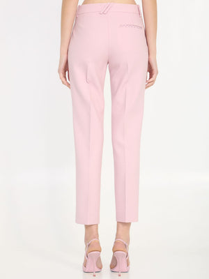 BURBERRY Stylish Tailored Trousers in Vibrant Pink - Regular Fit - UK Sizes