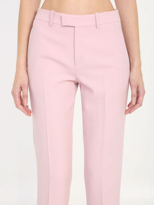 BURBERRY Stylish Tailored Trousers in Vibrant Pink - Regular Fit - UK Sizes