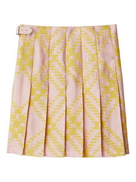 BURBERRY Pleated Kilt Mini Skirt for Women