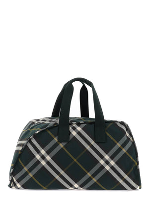 BURBERRY SS24用大型シールドメンズダッフルハンドバッグ（グリーン）