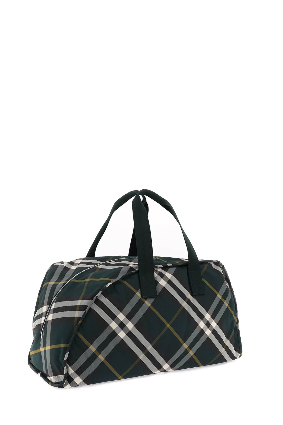 BURBERRY SS24用大型シールドメンズダッフルハンドバッグ（グリーン）