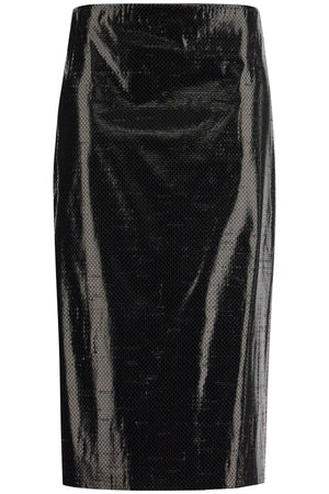 ALEXANDER MCQUEEN Silk Tarpaulin Midi Skirt