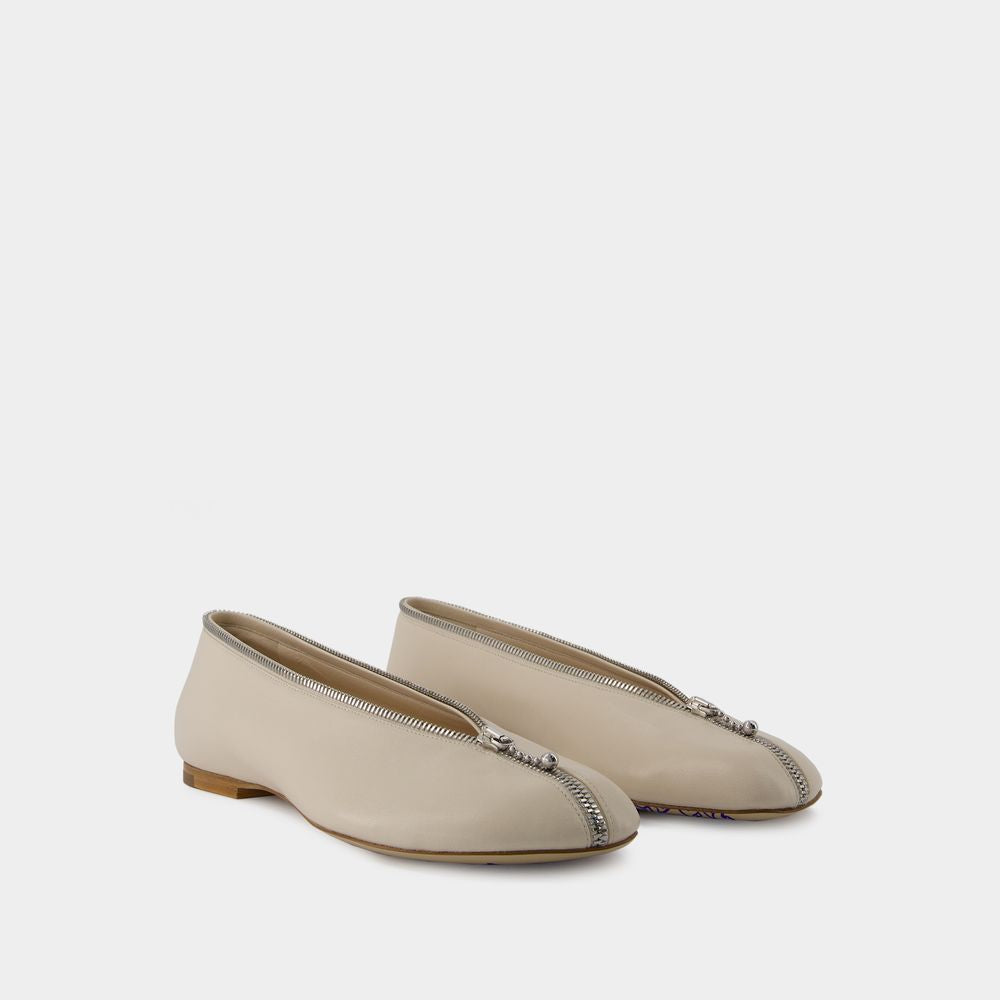 BURBERRY Mini Zip Ballerinas for Women