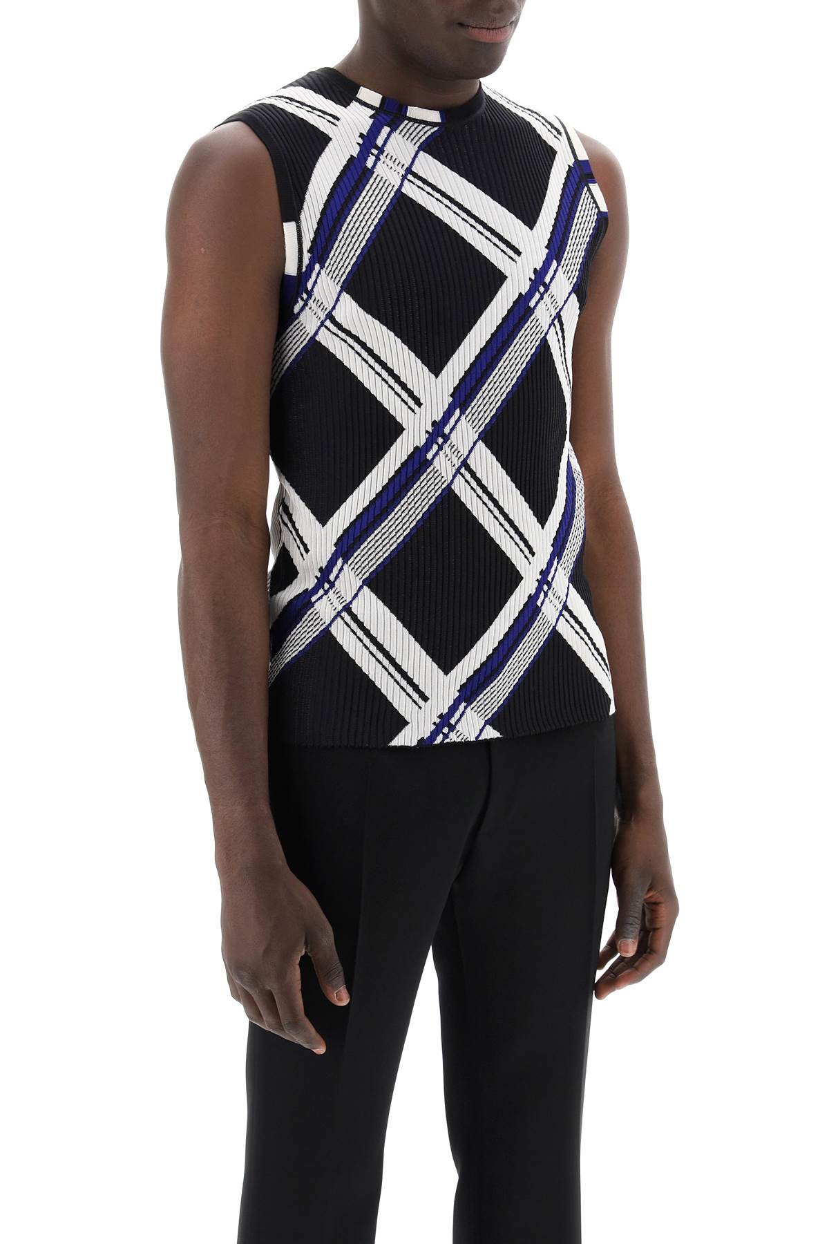 BURBERRY Silk Patterned Knit Top - Sleeveless