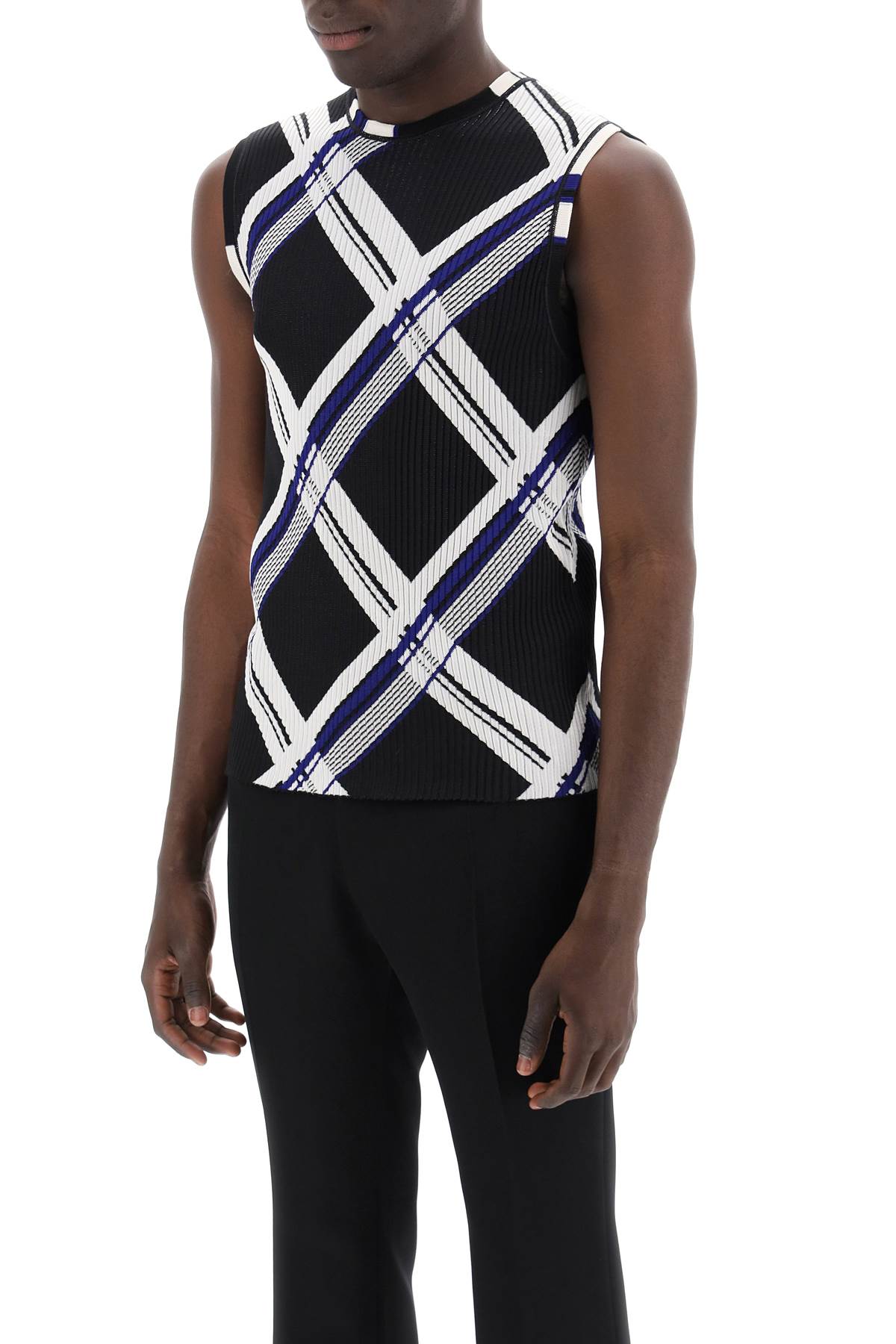 BURBERRY Silk Patterned Knit Top - Sleeveless