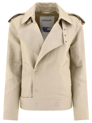 BURBERRY Mini Short Canvas Trench Jacket