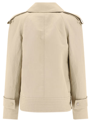 BURBERRY Mini Short Canvas Trench Jacket