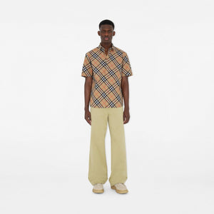 BURBERRY Checkered Design Cotton Shirt for Men - SS25