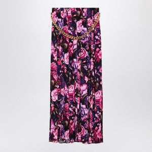 BALENCIAGA Long Pleated Floral Skirt for Women