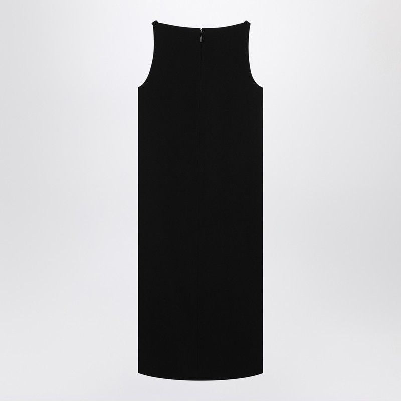 GUCCI Sleek Sleeveless Viscose Sablé Dress with Horsebit Detail