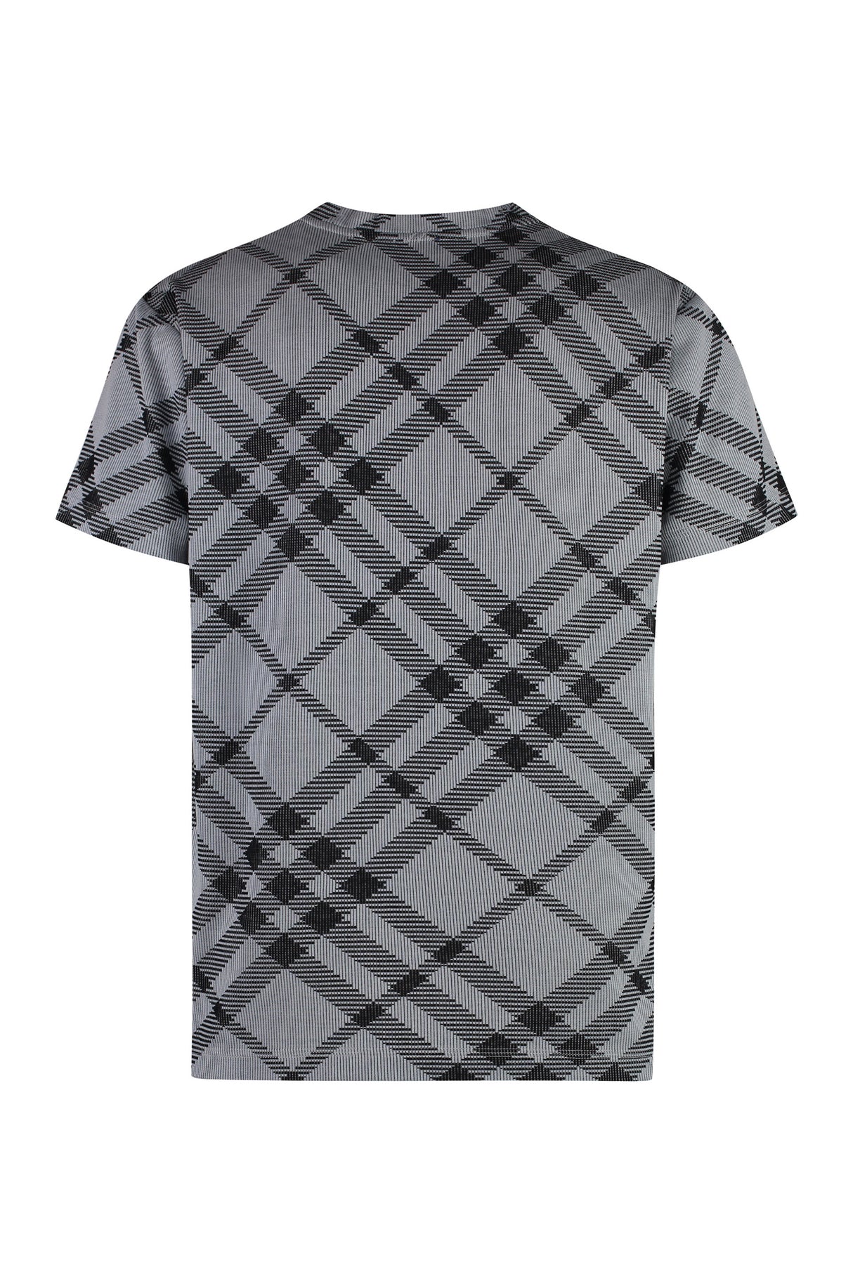 BURBERRY グレーチェッククルーネックTシャツ