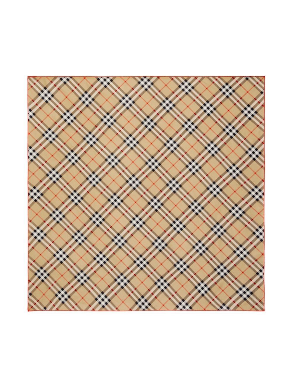 BURBERRY Medium Check Silk Scarf 90x90cm