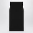 SAINT LAURENT High-Waisted Black Wool Pencil Midi Skirt