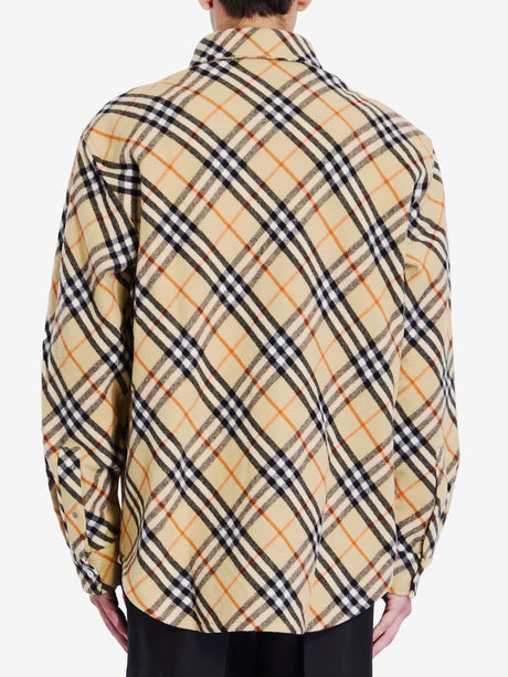 BURBERRY クラシックチェック ウールフランネルシャツ メンズ用