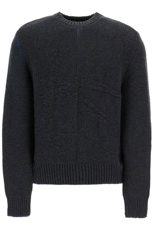 BURBERRY Luxurious Cashmere Crew Neck Sweater with EKD Pattern