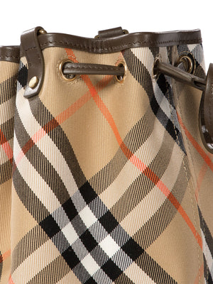 BURBERRY クラシックミニチェックバケットクロスボディバッグ