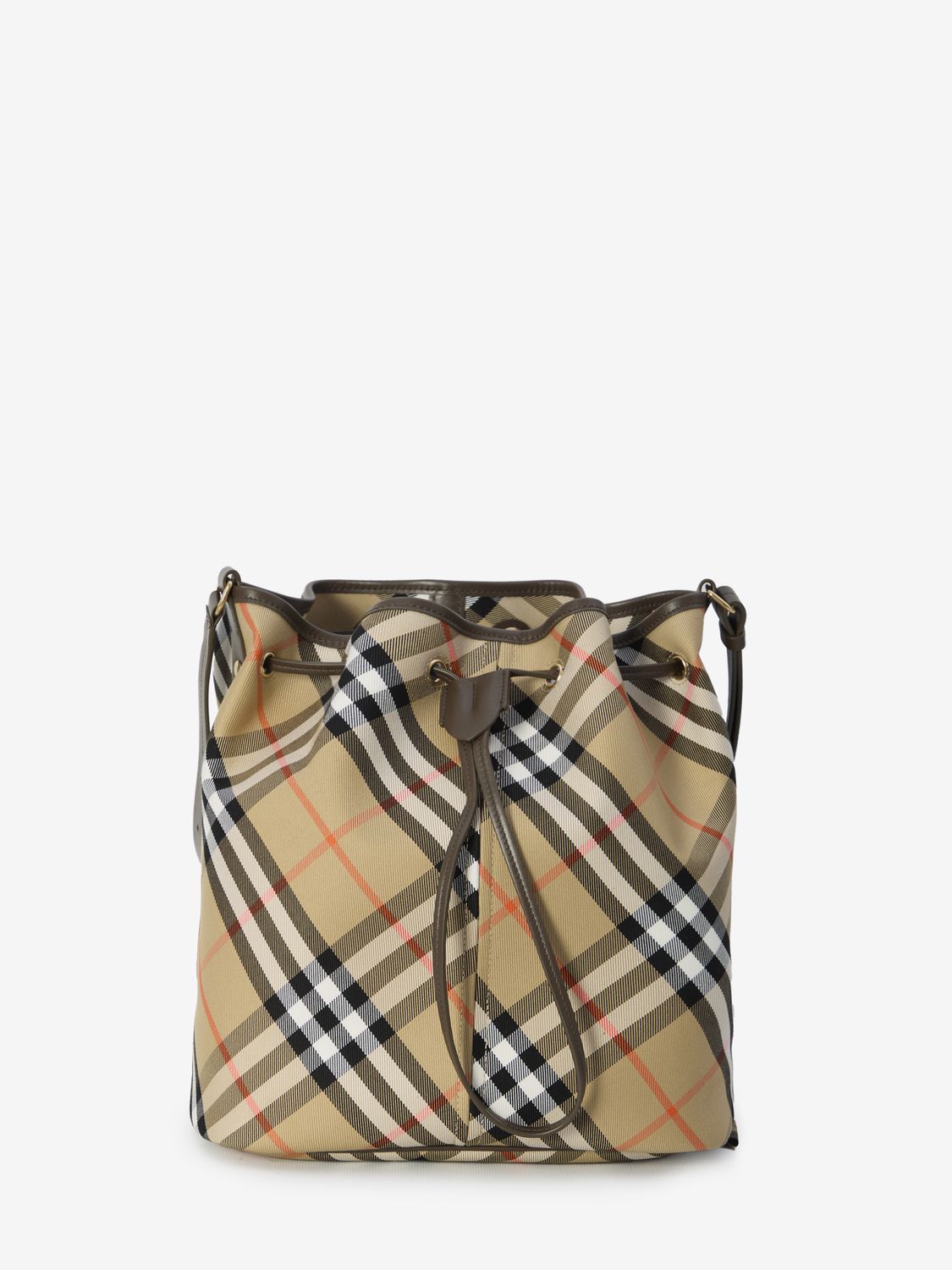 BURBERRY クラシックチェック コットンバケットバッグ 28x29x20cm