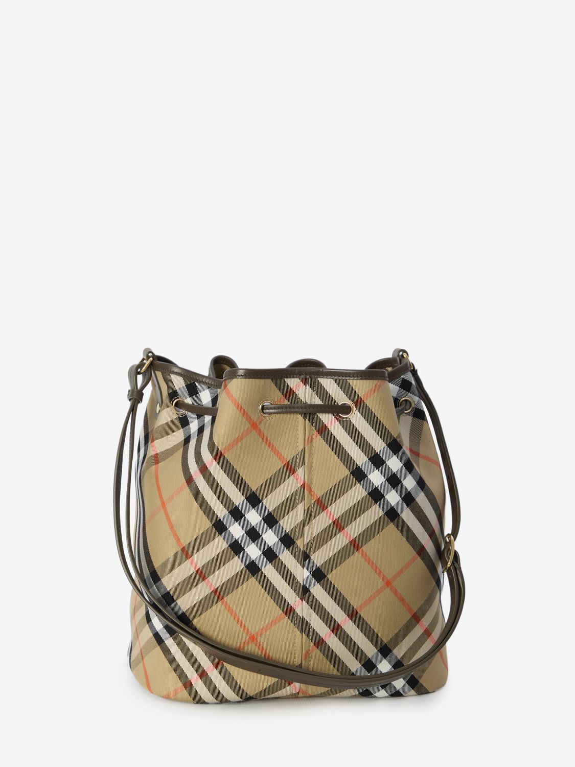 BURBERRY クラシックチェック コットンバケットバッグ 28x29x20cm