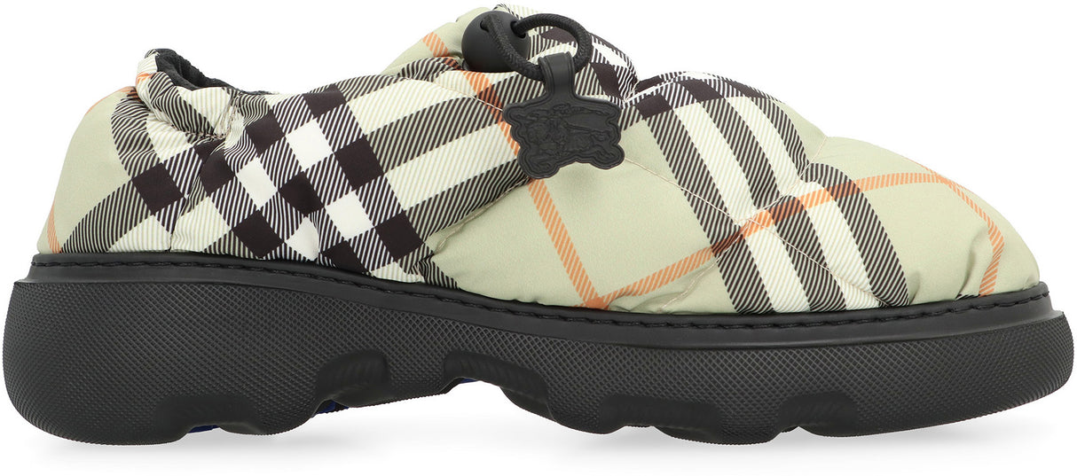 BURBERRY Check Motif Quilted Mini Flat Sandals for Women