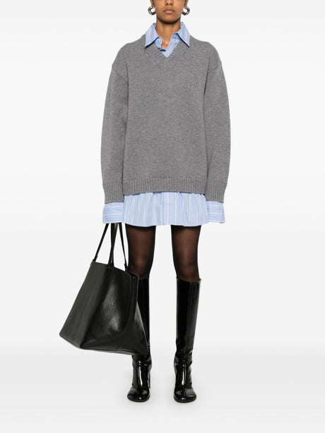 BALENCIAGA Layered V-Neck Sweater for Women