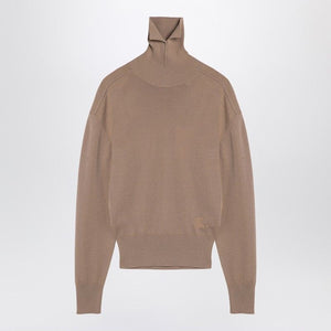 BURBERRY Elegant Beige Wool Turtleneck Sweater