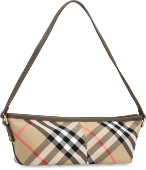 BURBERRY Mini Check Motif Leather Shoulder Handbag