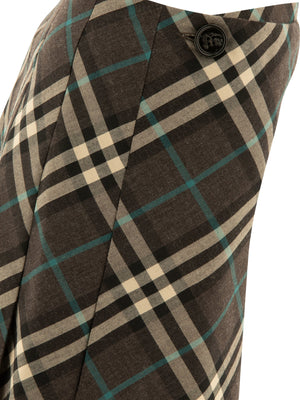 BURBERRY Women's A-Line Wool Blend Mini Kilt