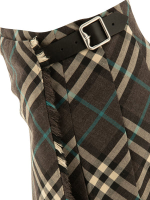 BURBERRY Women's A-Line Wool Blend Mini Kilt