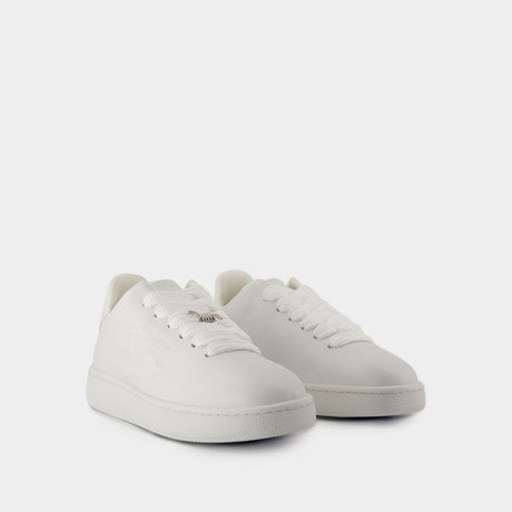 BURBERRY Premium Calf Grain Leather Sneakers for Women