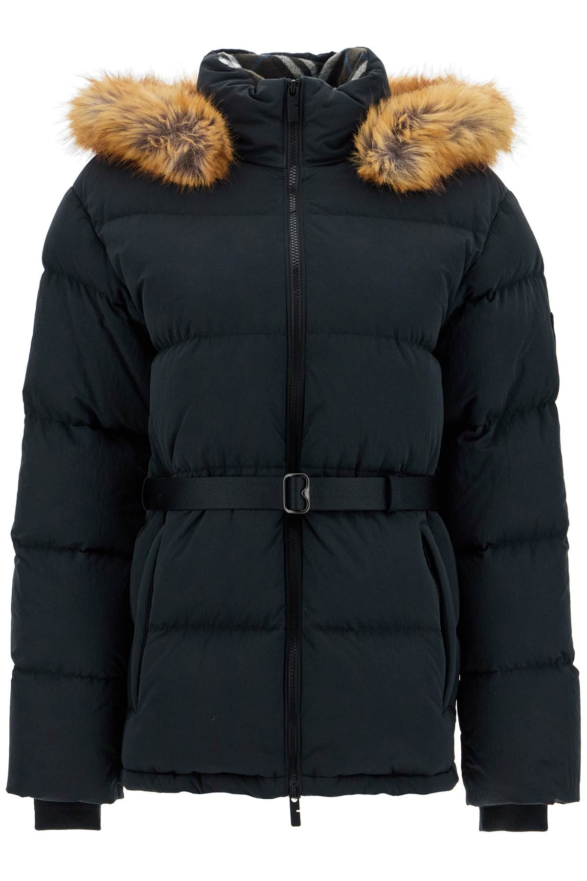 BURBERRY Mini Down Jacket with Removable Hood