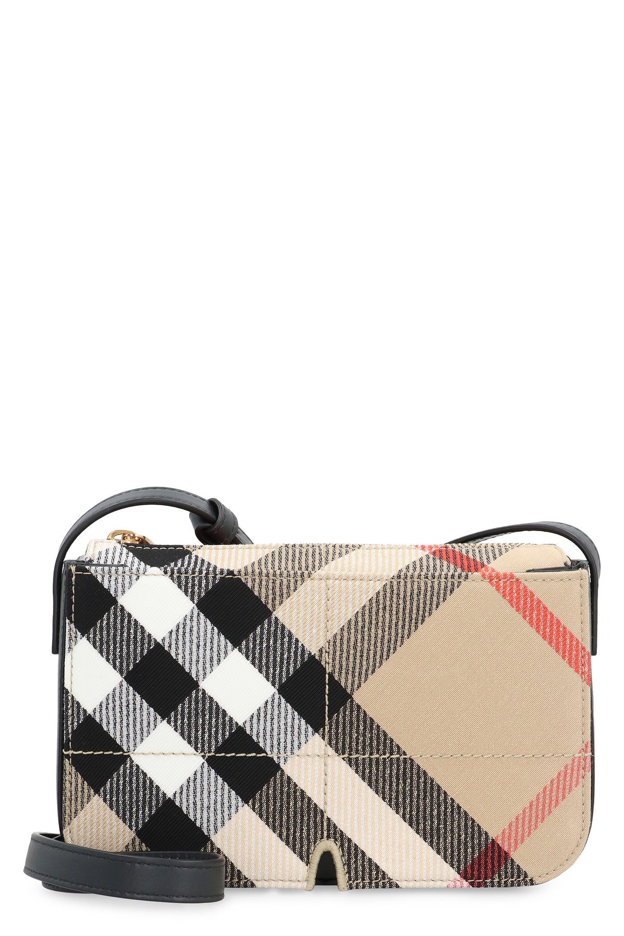 BURBERRY Check Motif Mini Crossbody Handbag