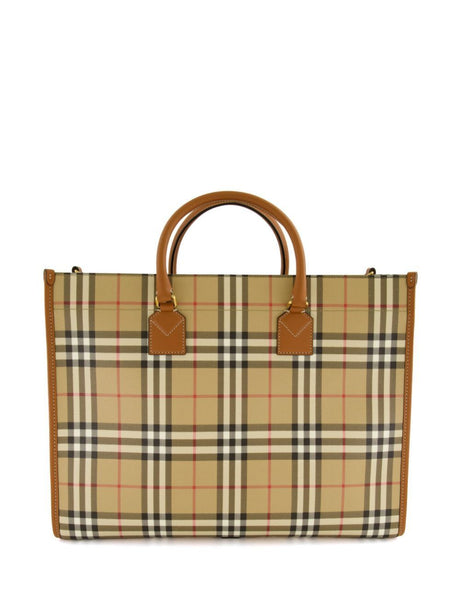 BURBERRY Medium Freya Tote Handbag - Chic and Functional