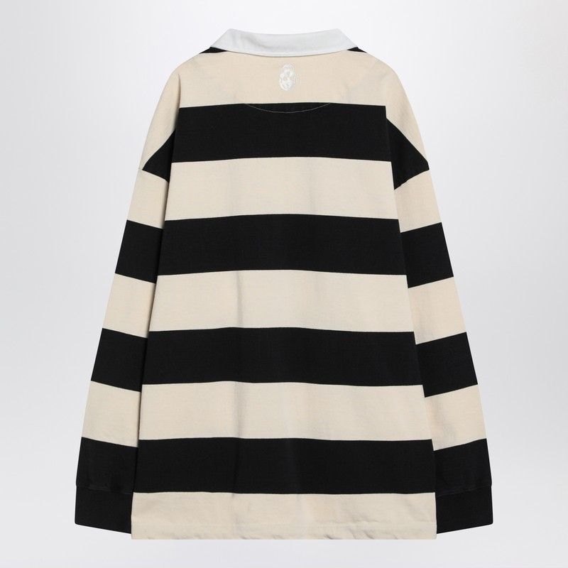 ALEXANDER MCQUEEN Striped Long Sleeve Polo Shirt