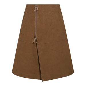 BURBERRY Chic A-Line Mid-Length Skirt in Thick Cotton