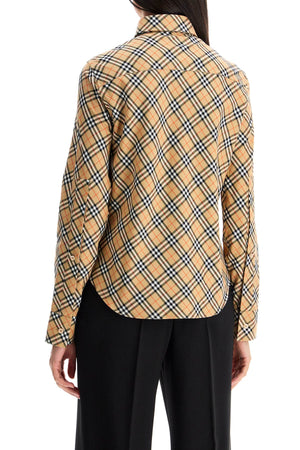 BURBERRY Check Pattern Cotton Shirt - Women's