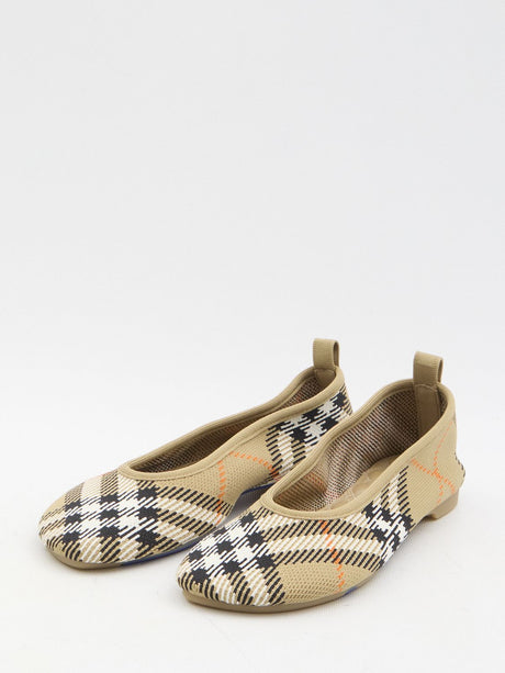 BURBERRY Mini Checked Baby Ballerinas