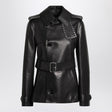 BURBERRY Mini Short Leather Jacket with Studs