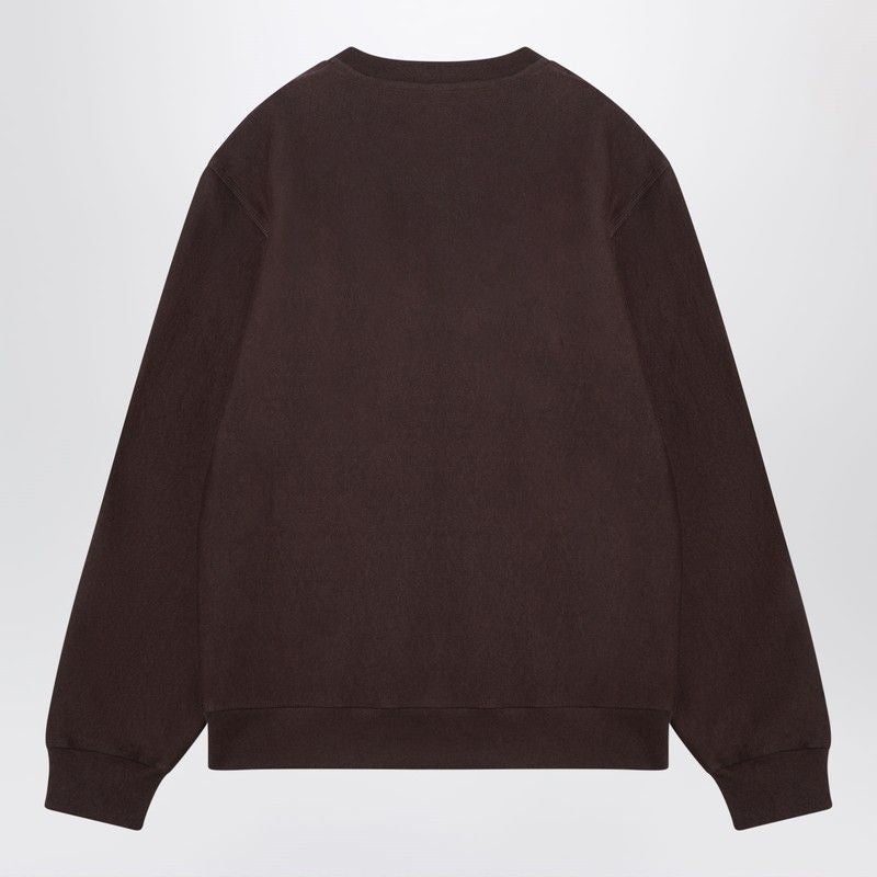 BURBERRY Men's Brown Crewneck Sweatshirt with Logo