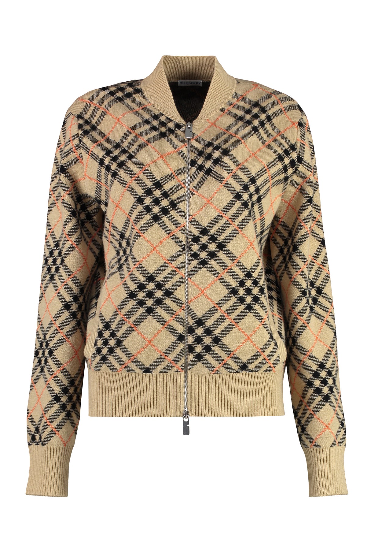 BURBERRY Luxury Cashmere Zip Cardigan - Women’s Beige