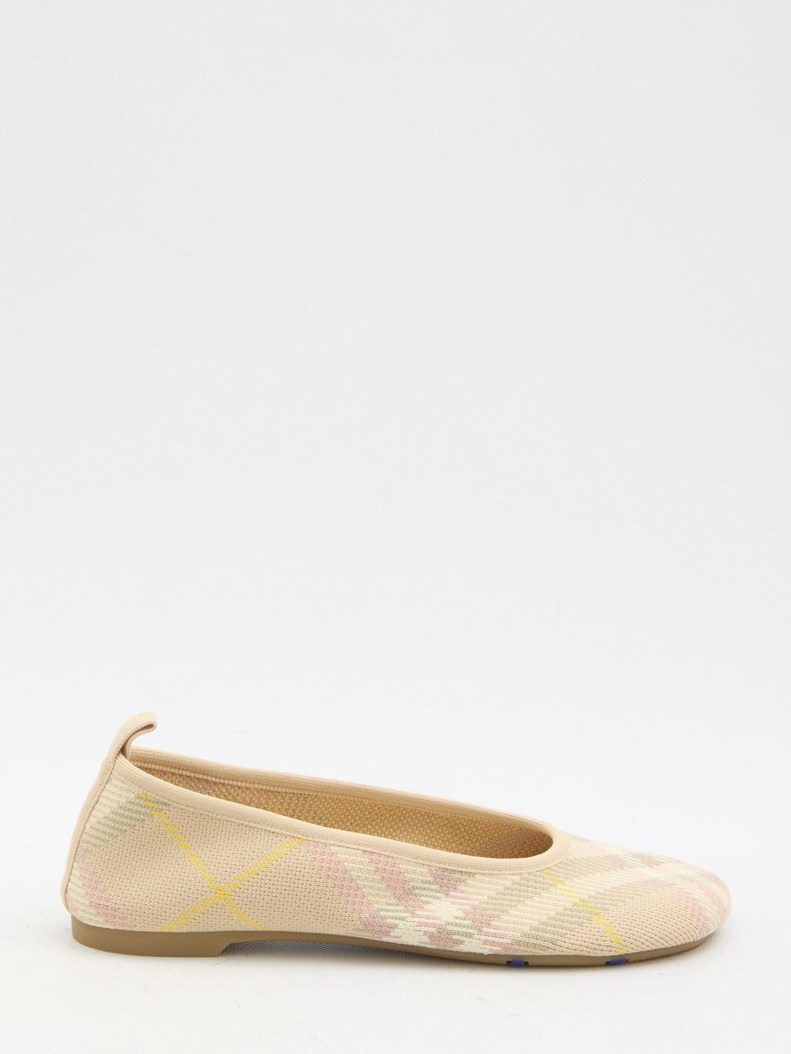 BURBERRY Mini Knit Check Ballerinas