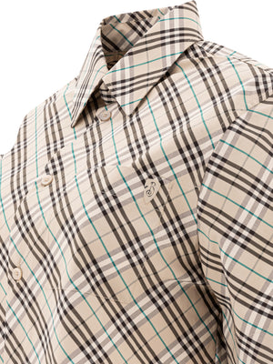 BURBERRY Checkered Design Button-Up Shirt for Women