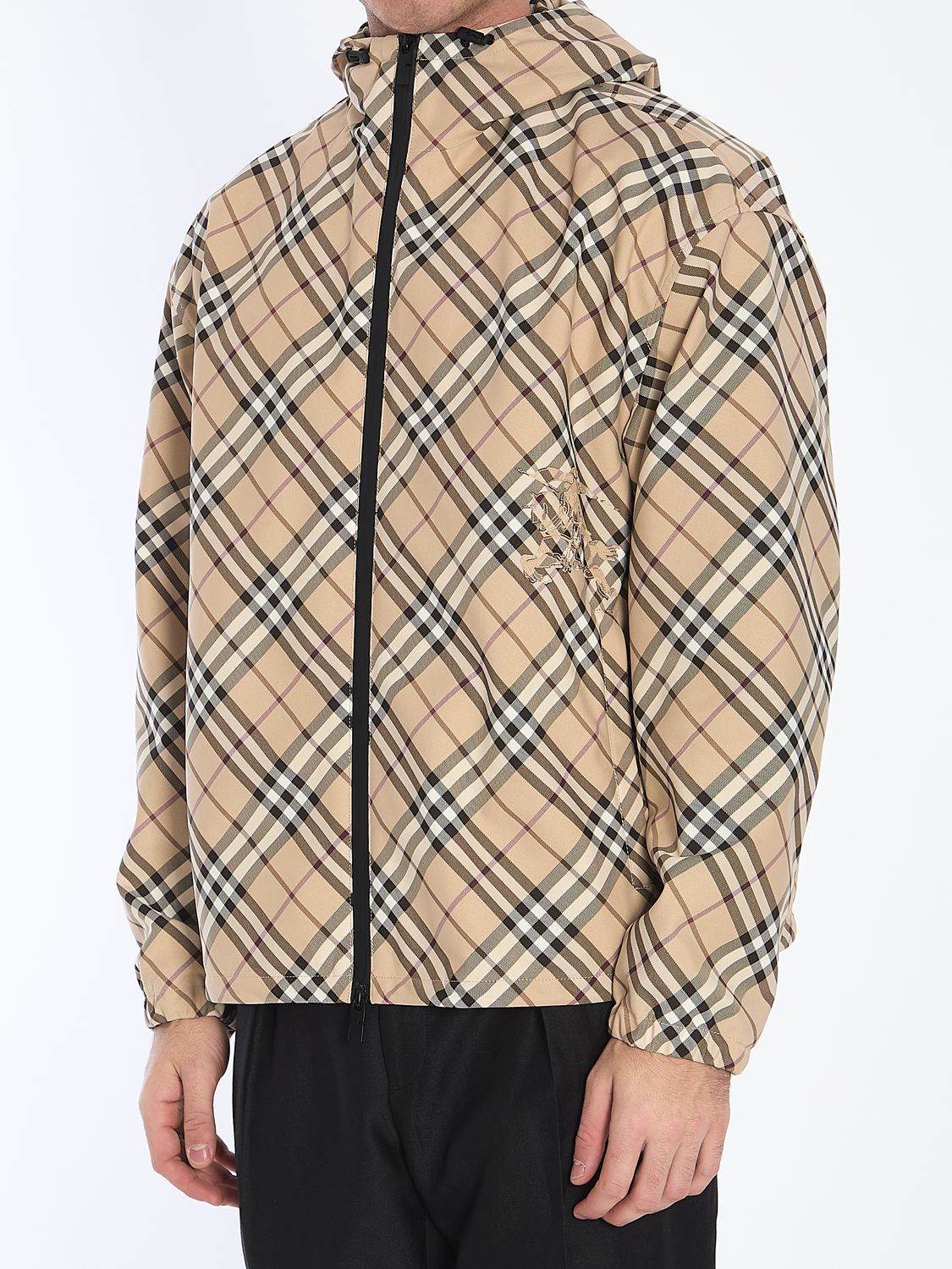 BURBERRY Oversized Check Twill Jacket - Men's L