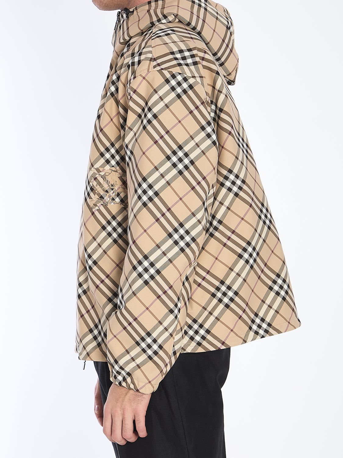 BURBERRY Oversized Check Twill Jacket - Men's L