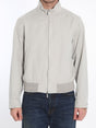 BURBERRY Men's Relaxed Fit Bomber Jacket with Logo - Size Large