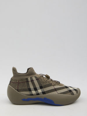 BURBERRY Checked Knit Neptune Sneaker for Men - SS25