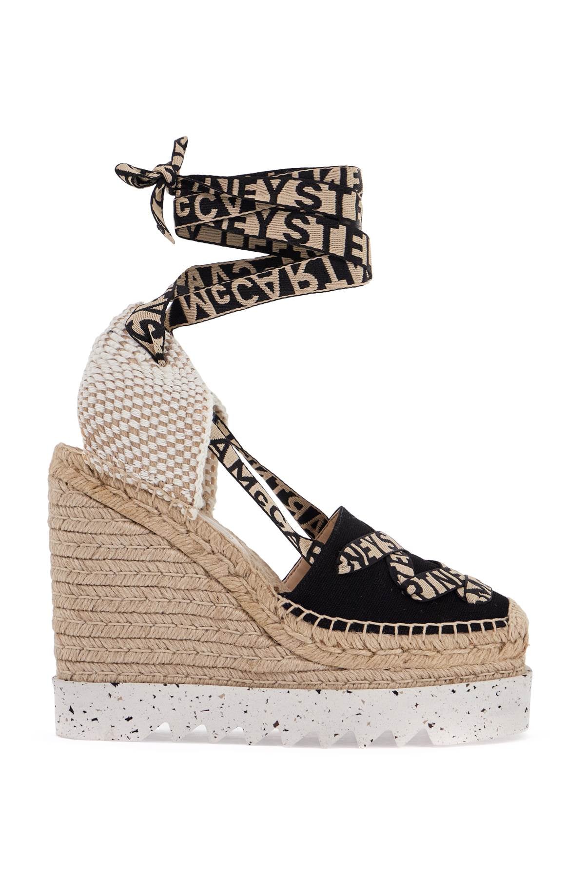 STELLA MCCARTNEY Beige Cotton Gaia Espadrilles with Cord Heel for Women