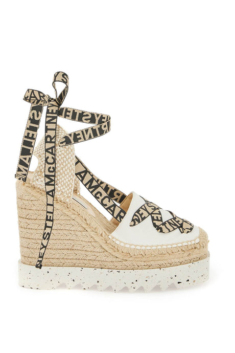 STELLA MCCARTNEY Beige Cotton Gaia Espadrilles with Cord Heel for Women