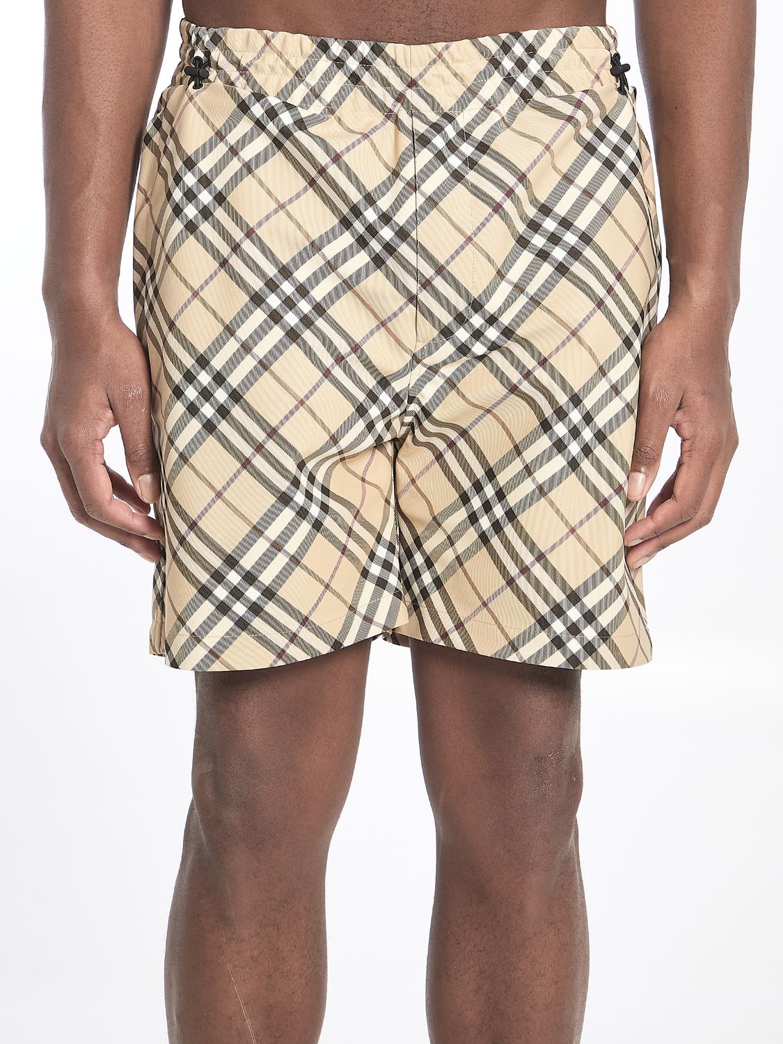 BURBERRY Check Twill Shorts for Men - SS25