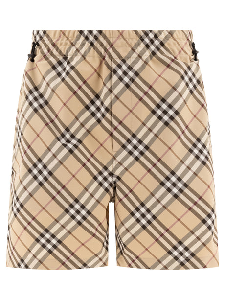 BURBERRY Check Twill Shorts for Men - SS25